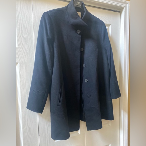 Fleurette Coat 100% Wool Stand collar 5 button Sz18 Like New worn once or twice - Picture 3 of 15